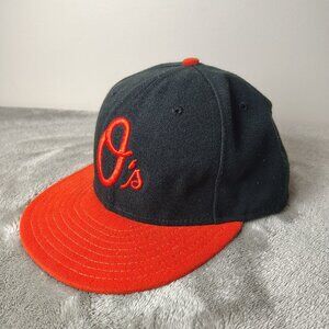 NEW ERA Baltimore Orioles Hat Fitted 7 5/8 Black Alternate Logo On Field USA